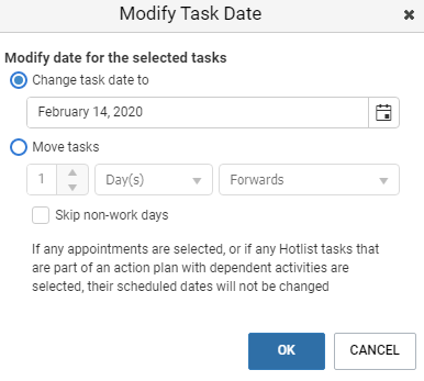 Modify Task Dates – Maximizer